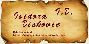 Isidora Dišković vizit kartica